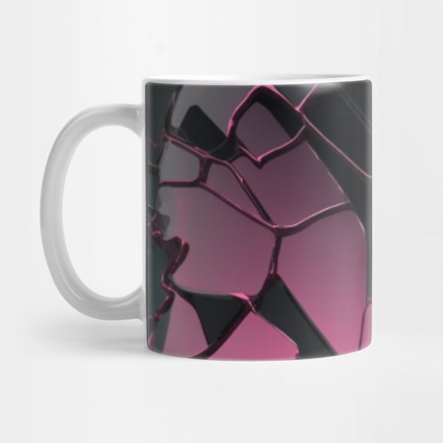 Glass crack pattern, with pattern, detailed, black, pink by KK-Royal